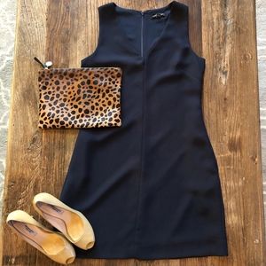 Banana Republic V-Neck Navy Blue Shift Dress